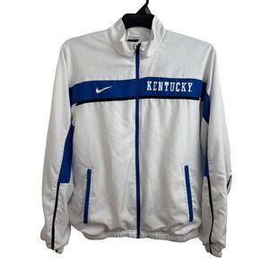 Nike Kentucky Wildcats Dri-FIT Track Jacket White Blue Elite Mens Medium